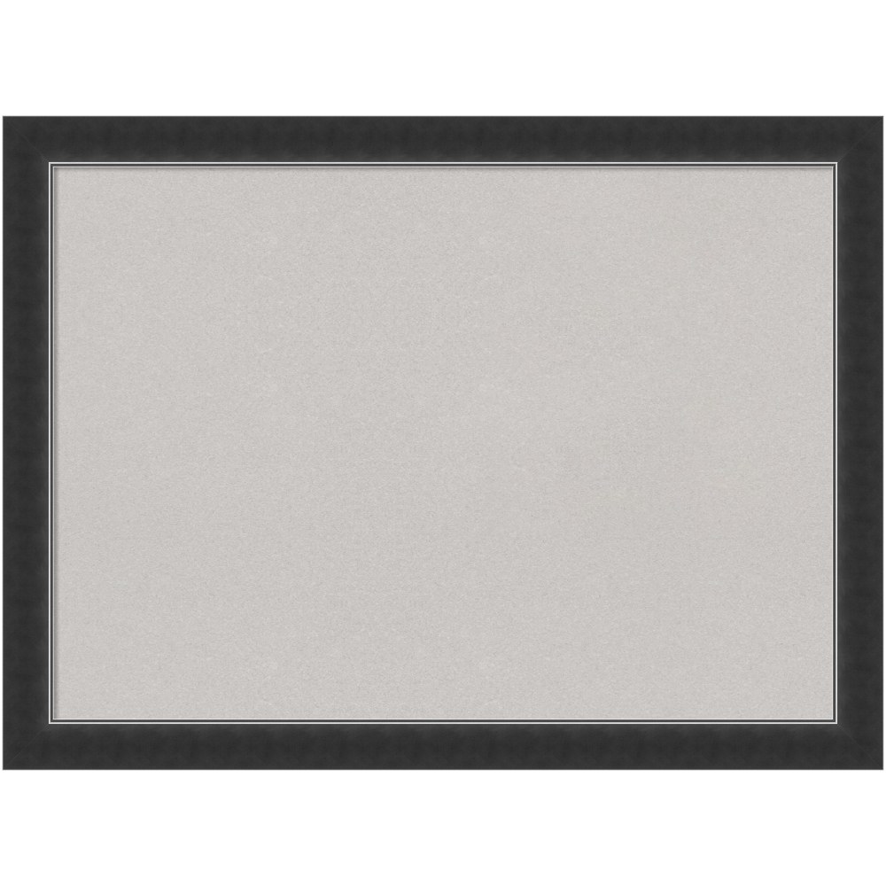 Amanti Art Cork Bulletin Board, 31in x 23in, Gray, Corvino Black Narrow Wood Frame MPN:A42703979195