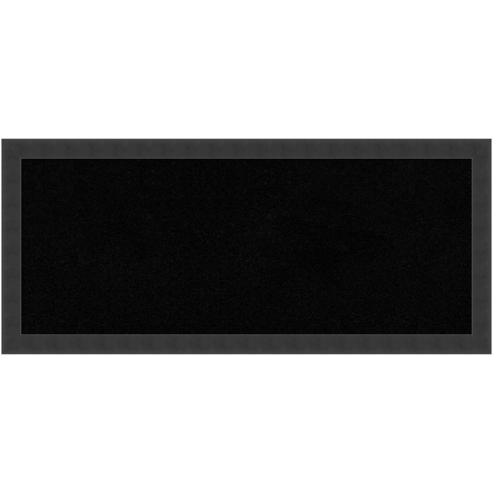 Amanti Art Cork Bulletin Board, 32in x 14in, Black, Mezzanotte Black Wood Frame MPN:A42703979349