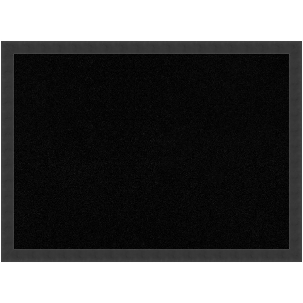 Amanti Art Cork Bulletin Board, 30in x 22in, Black, Mezzanotte Black Wood Frame MPN:A42703979353