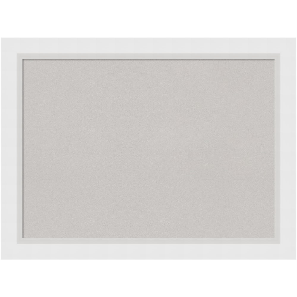 Amanti Art Cork Bulletin Board, 32in x 24in, Gray, Blanco White Wood Frame MPN:A42703979356