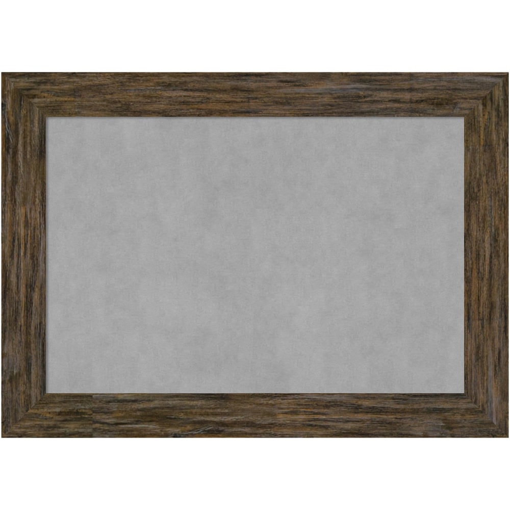 Amanti Art Magnetic Bulletin Board, Steel/Aluminum, 43in x 31in, Fencepost Brown Wood Frame MPN:A42704094159