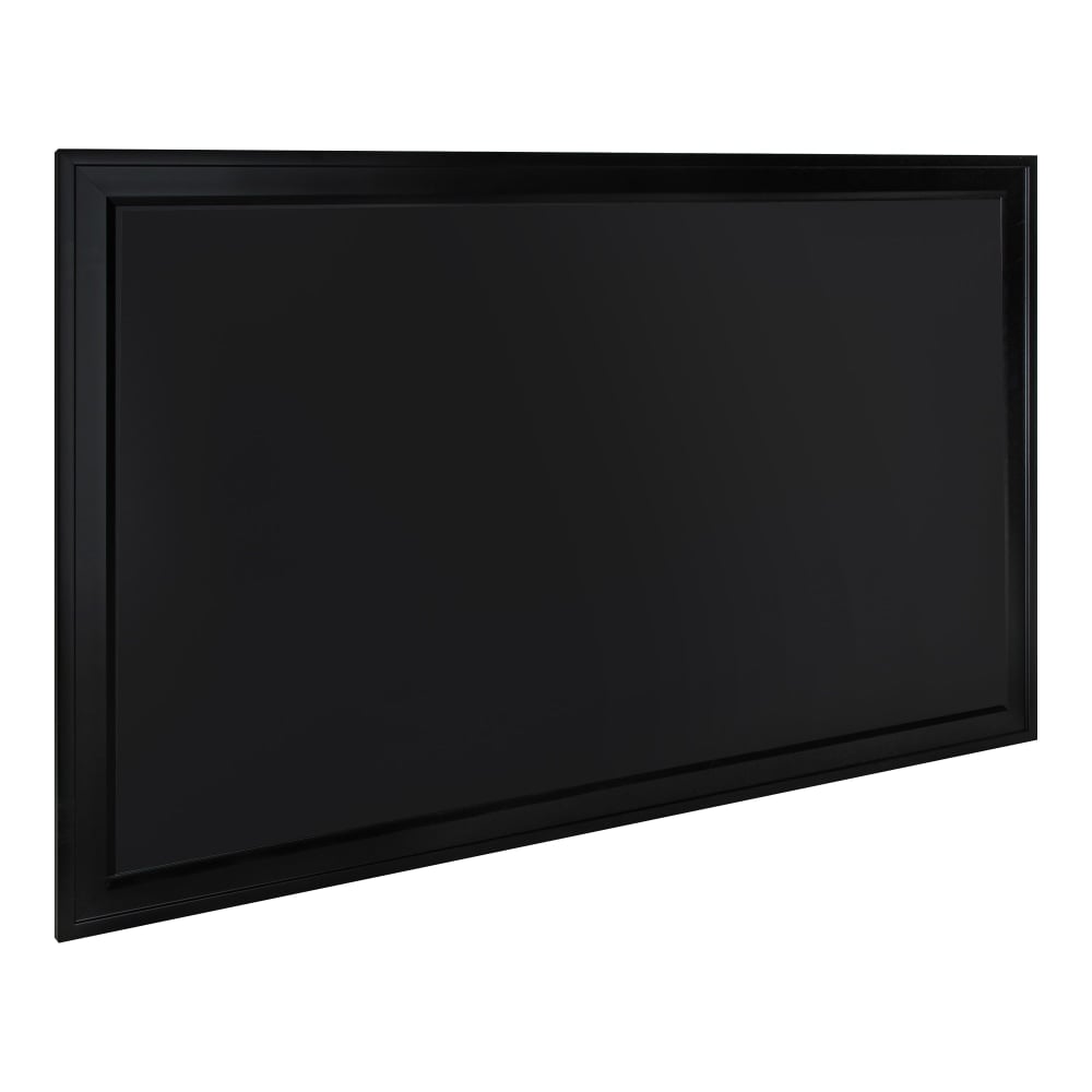 DesignOvations Bosc Magnetic Framed Chalkboard, 43-1/2in x 27-1/2in, Black, Black Plastic Frame MPN:217397