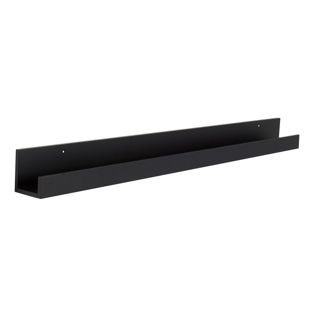 Kate And Laurel Levie Wall Shelf, 3-1/2inH x 42inW x 3-1/2inD, Black MPN:210294