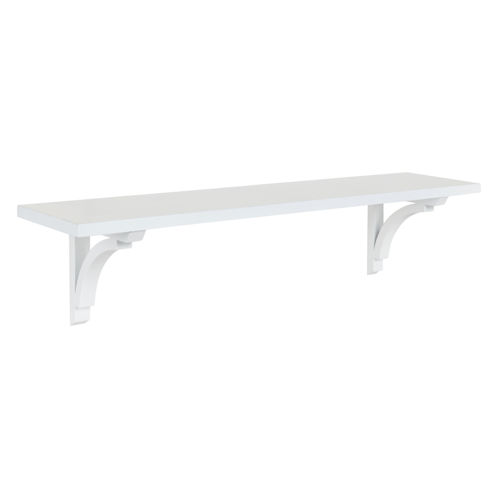 Kate And Laurel Corblynd Wall Shelf, 8-9/16inH x 36inW x 8inD, White MPN:212591