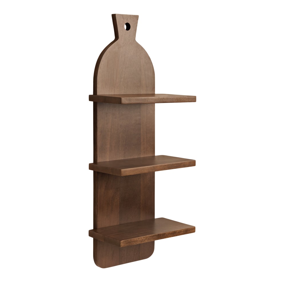 Kate and Laurel Braxton 3-Tier Wood Shelves, 32inH x 12inW x 7inD, Natural MPN:226986