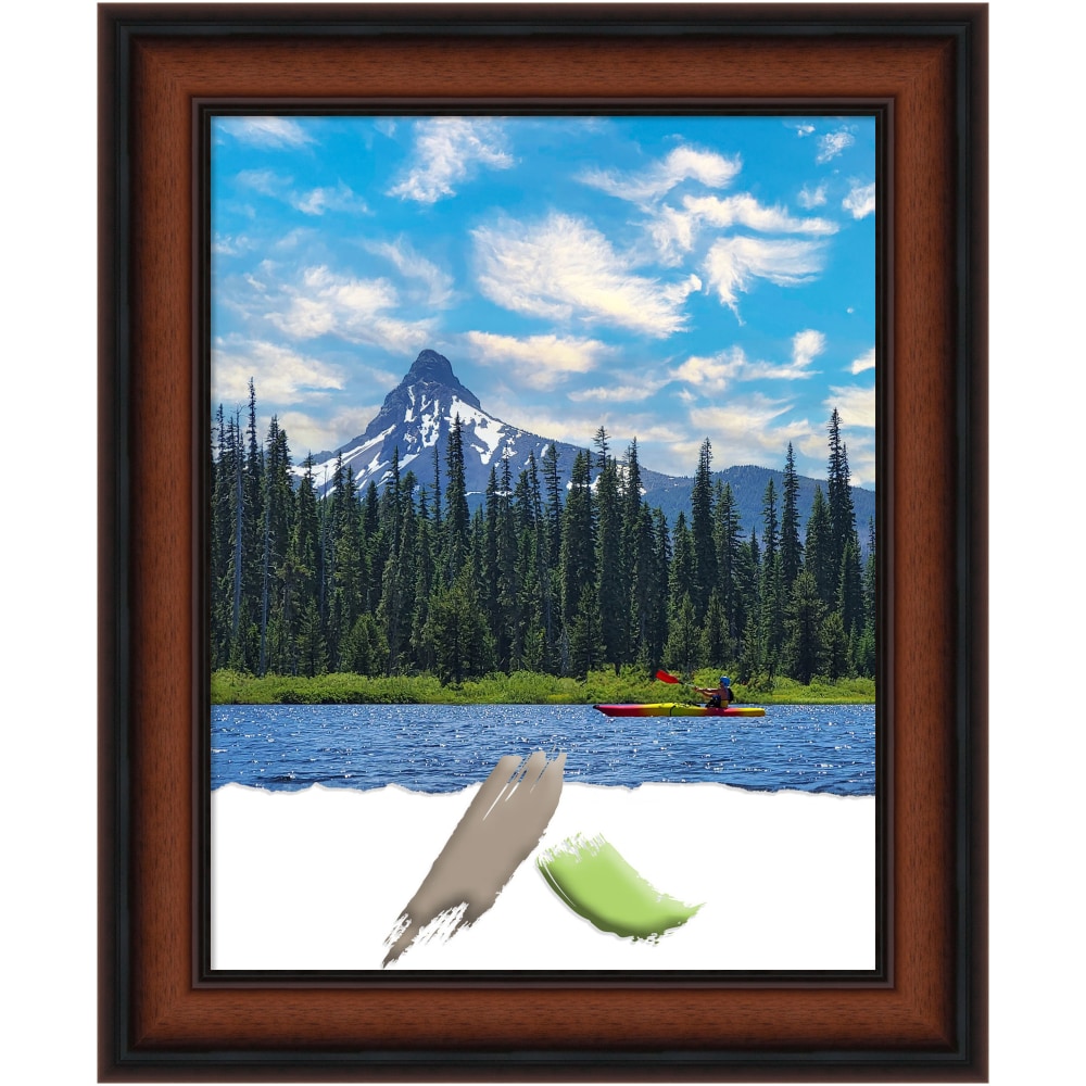 Amanti Art Narrow Wood Picture Frame, Opening Size 11in x 14in, 14in x 17in, Cyprus Walnut MPN:A42701385293
