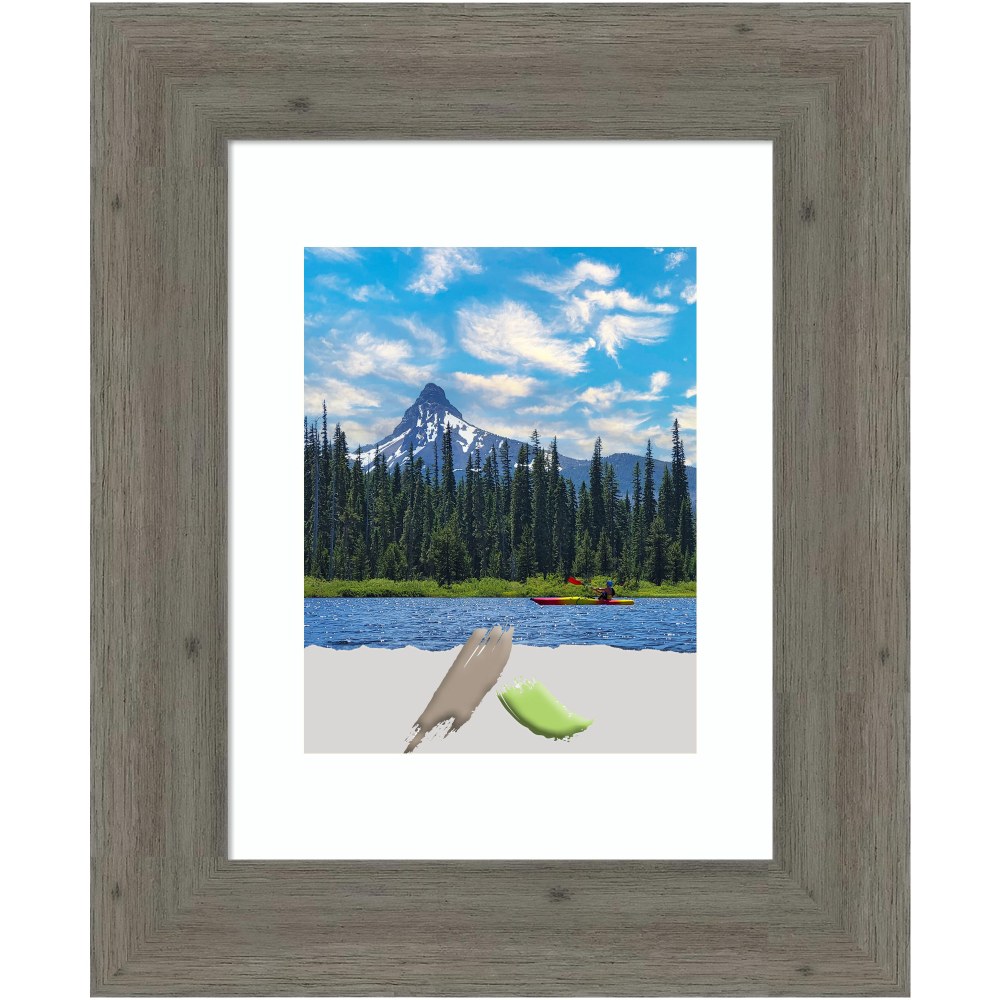 Amanti Art Fencepost Narrow Wood Picture Frame, 16in x 19in, Opening Size 11in x 14in (Matted To 8in x 10in), Gray MPN:A42704094353