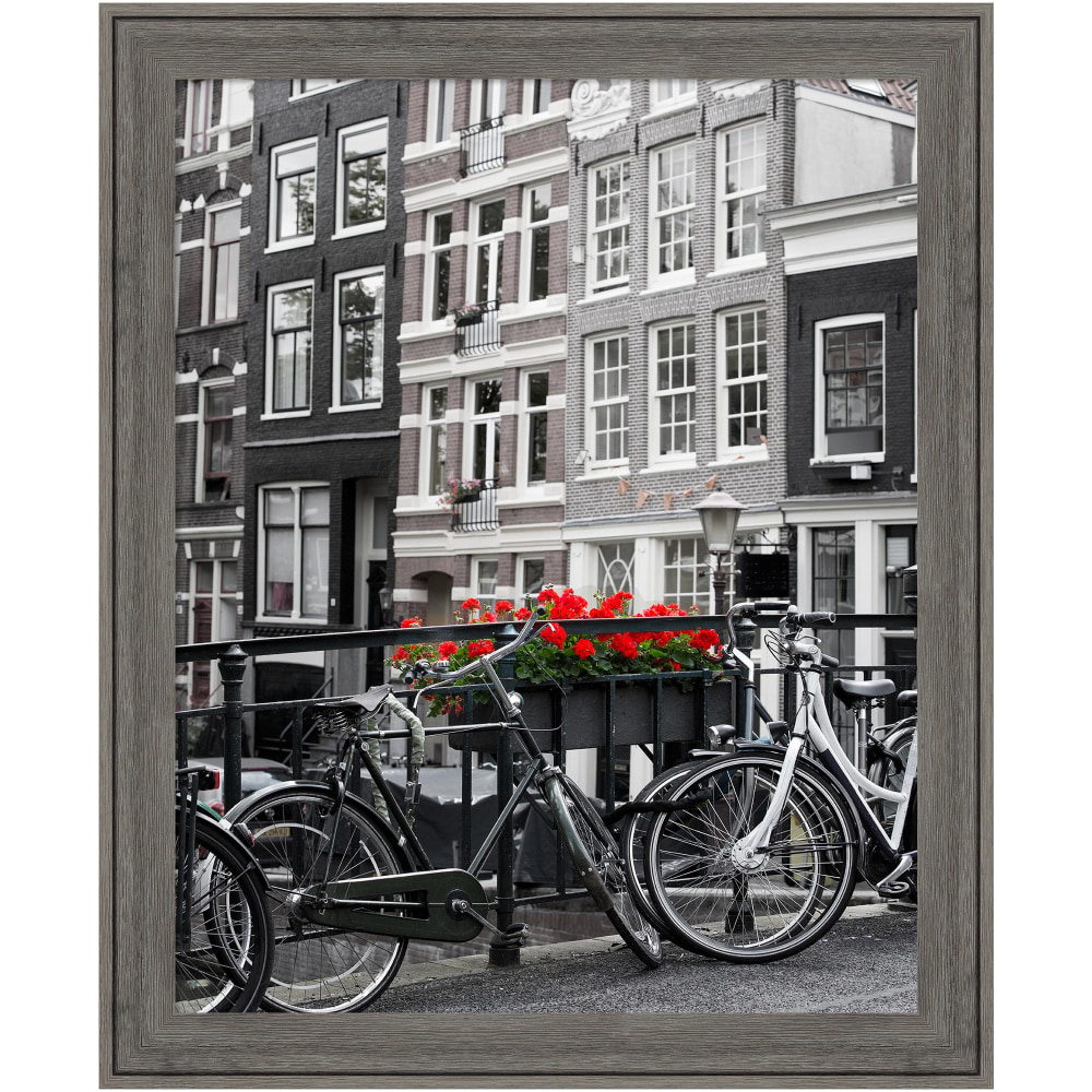 Amanti Art Narrow Wood Picture Frame, 23in x 19in, Matted For 16in x 20in, Regis Barnwood Gray MPN:A42707344781