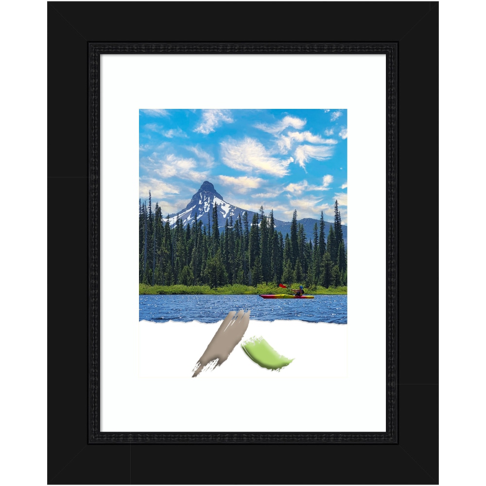 Amanti Art Rectangular Picture Frame, 14in x 17in With Mat, Avon Black MPN:A42707345436