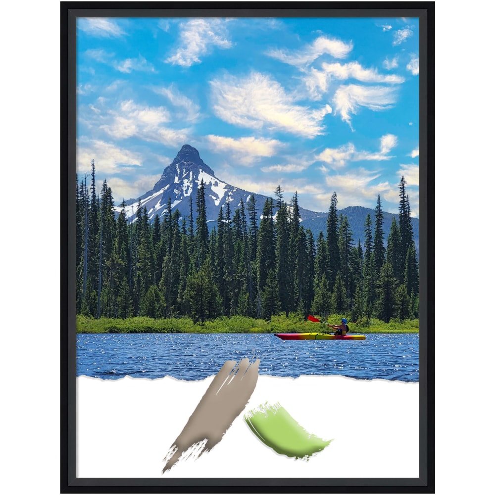 Amanti Art Lucie Black Wood Picture Frame, 19in x 25in, Matted For 18in x 24in MPN:A42707345809