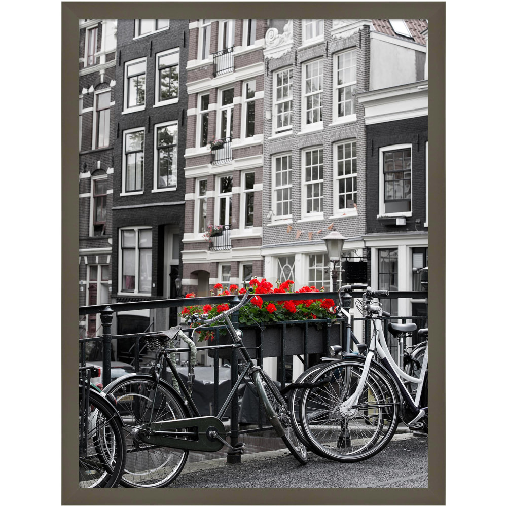 Amanti Art Wood Picture Frame, 25in x 19in, Matted For 18in x 24in, Svelte Clay Gray MPN:A42707345821