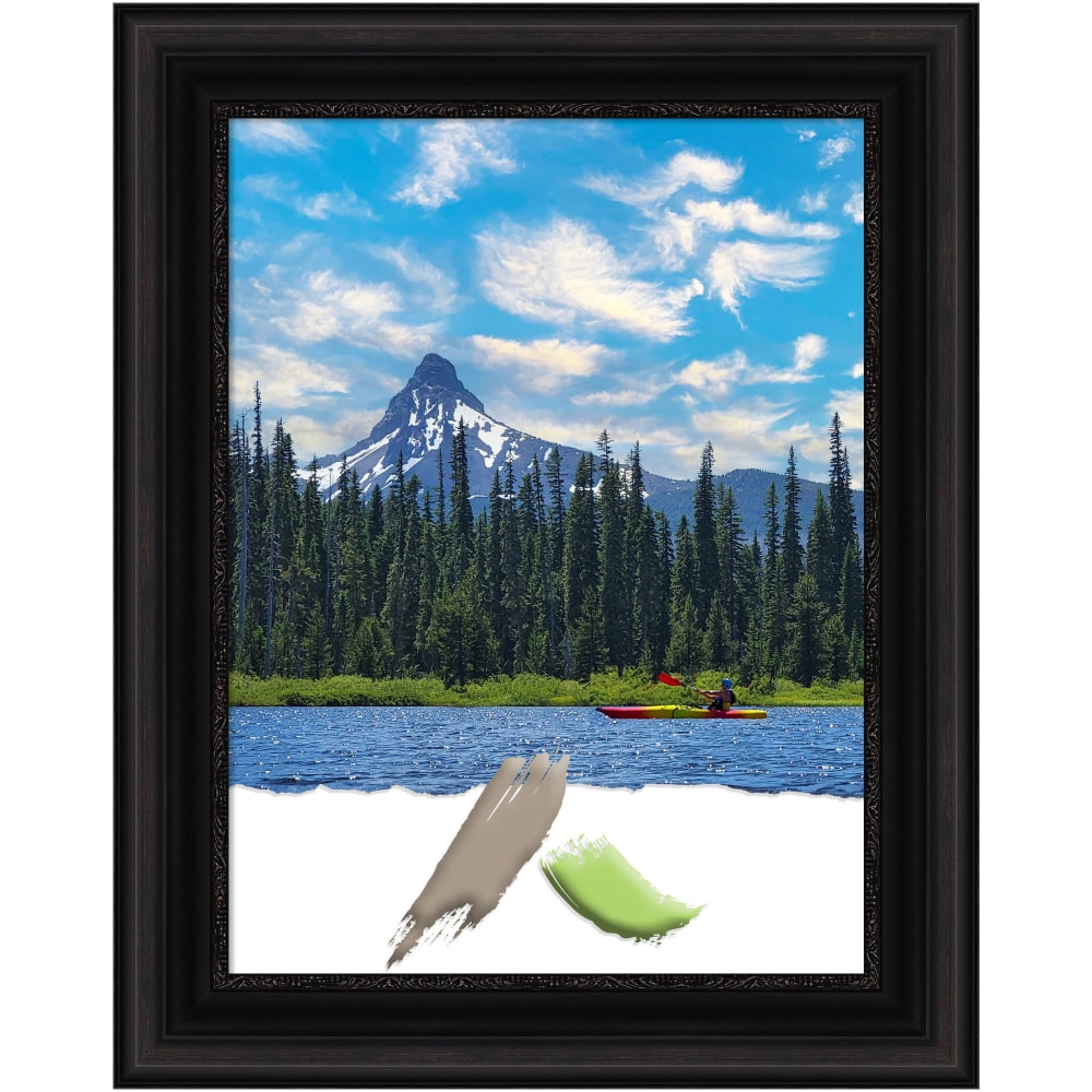Amanti Art Picture Frame, 24in x 30in, Matted For 18in x 24in, Parlor Black MPN:A42707345847