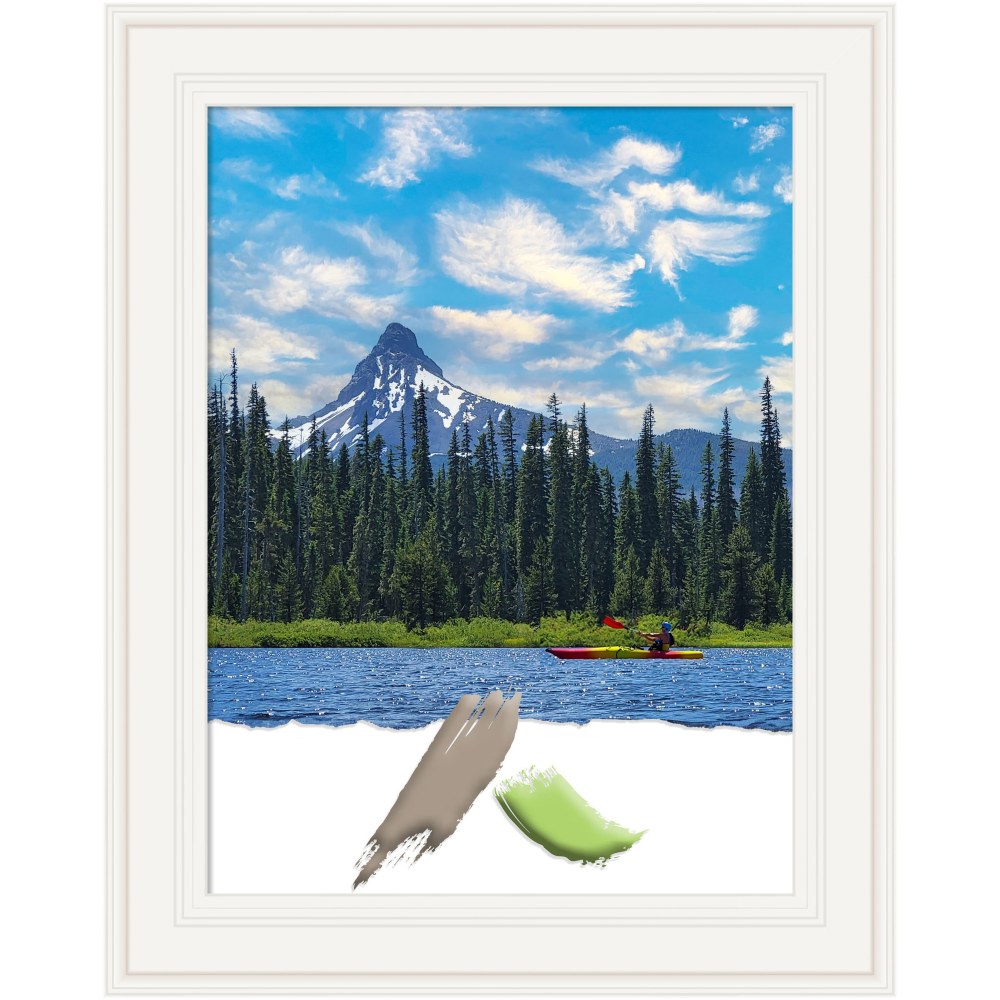 Amanti Art Ridge White Picture Frame, 24in x 30in, Matted For 18in x 24in MPN:A42707345854