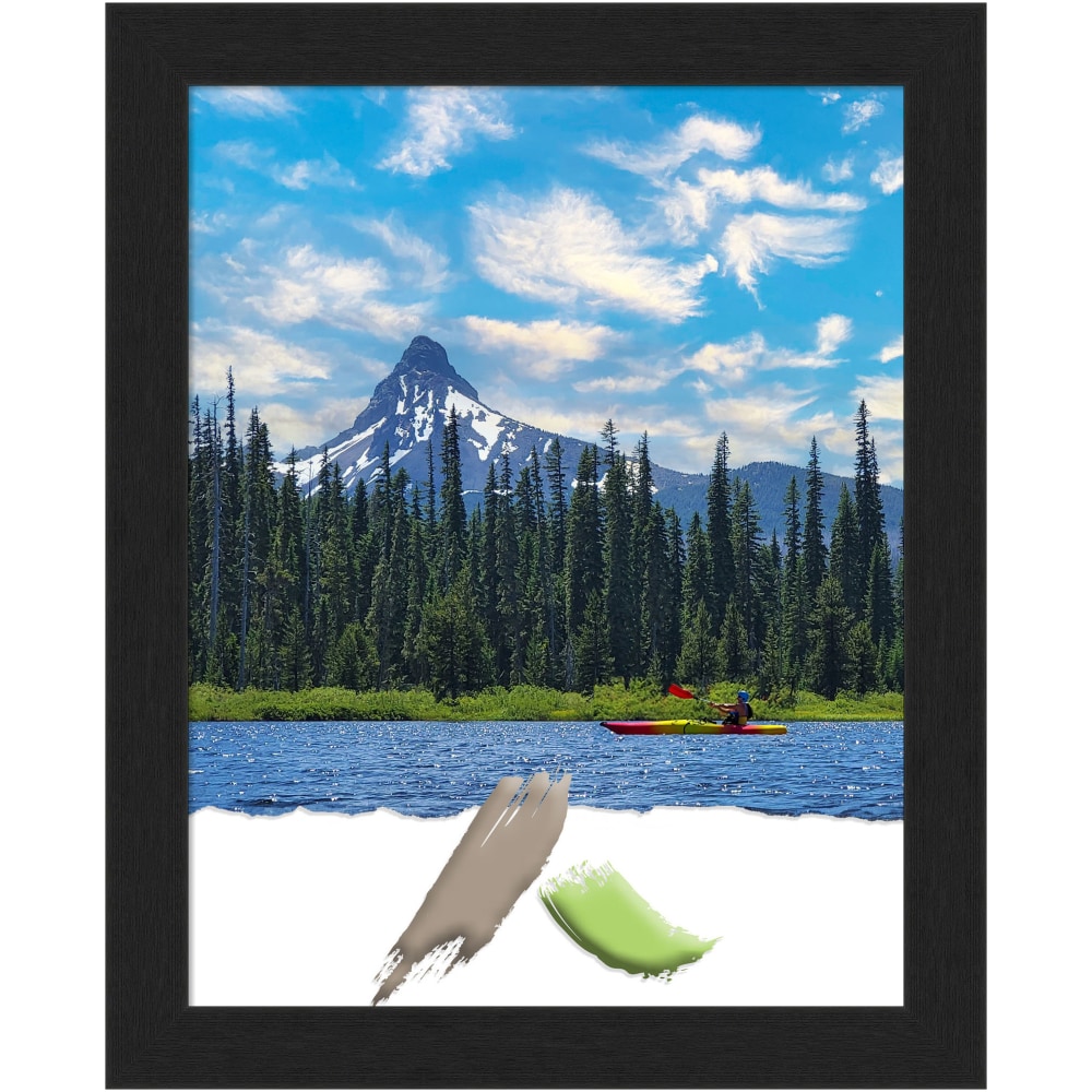 Amanti Art Grace Narrow Picture Frame, 13in x 16in, Opening Size 11in x 14in, Brushed Metallic Black MPN:A42708297040