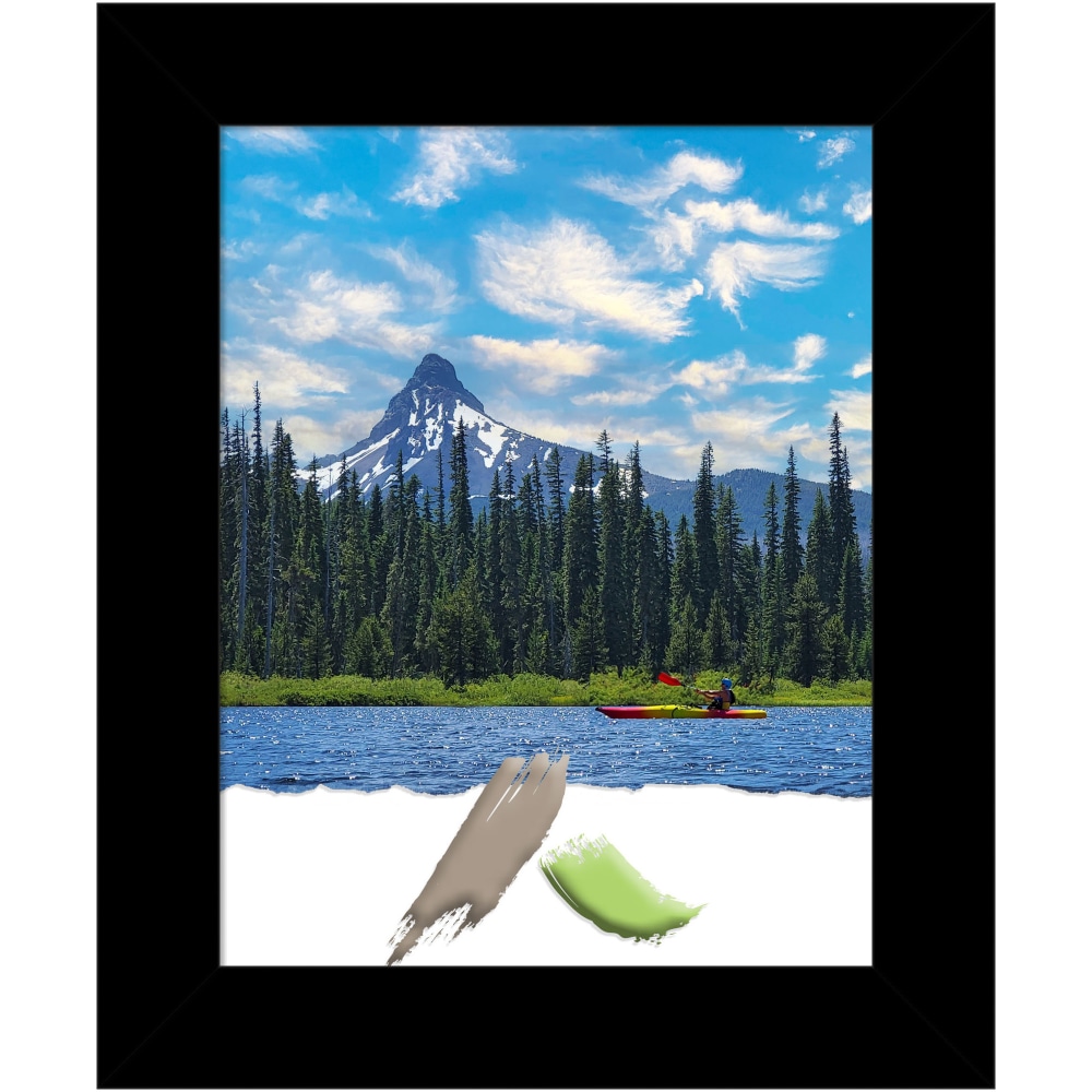 Amanti Art Basic Narrow Wood Picture Frame, 14in x 17in, Opening Size 11in x 14in, Black MPN:A42708297091