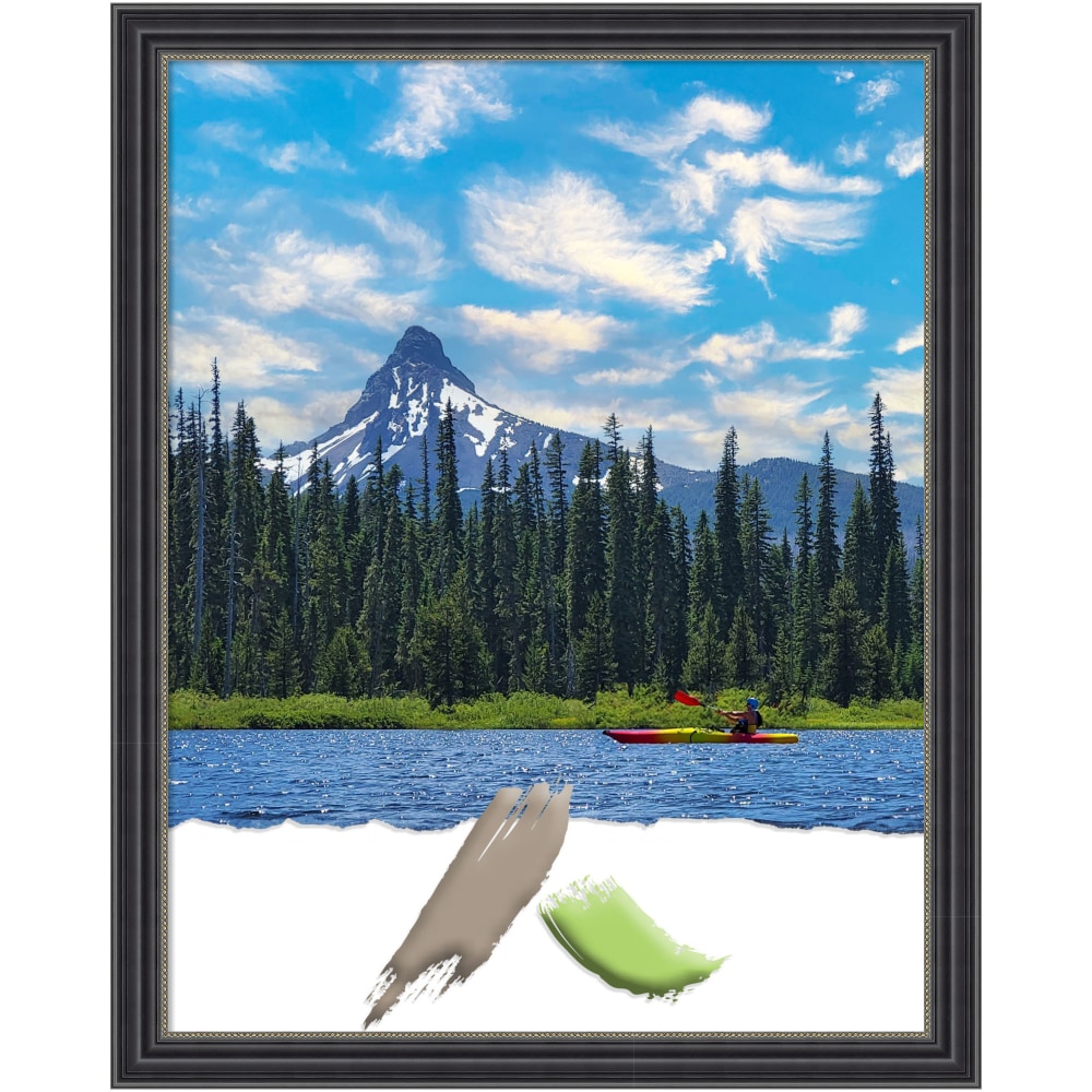 Amanti Art Narrow Wood Picture Frame, Opening Size 11in x 14in, 12in x 15in, Stylish Black MPN:A42708297096