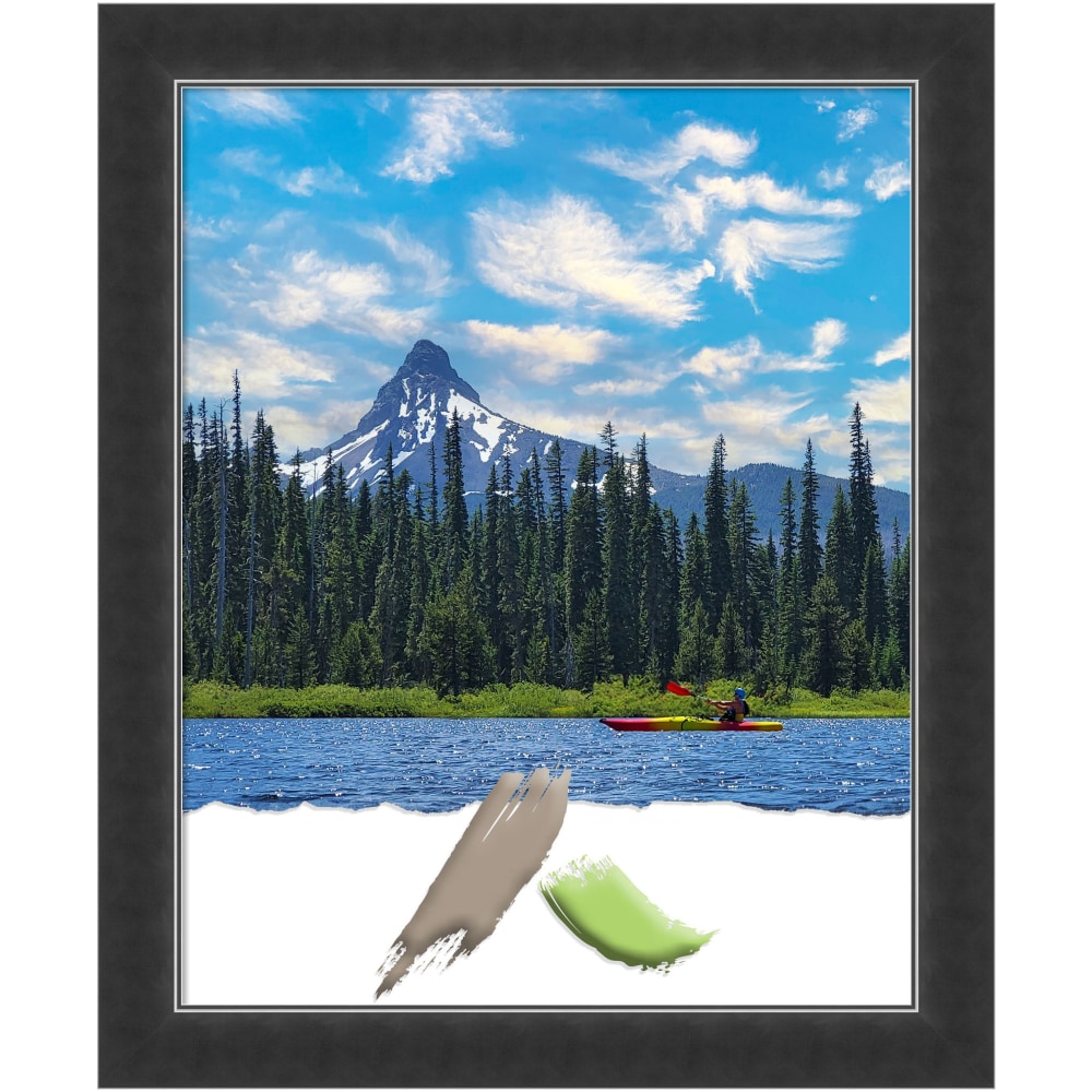 Amanti Art Corvino Narrow Wood Picture Frame, 19in x 23in, Opening Size 16in x 20in, Black MPN:A42708297155