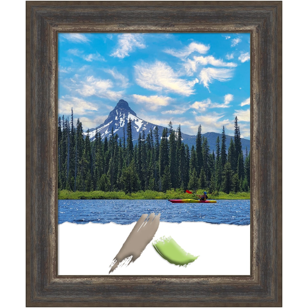 Amanti Art Alta Picture Frame, 21in x 25in, Opening Size 16in x 20in, Rustic Char MPN:A42708297234