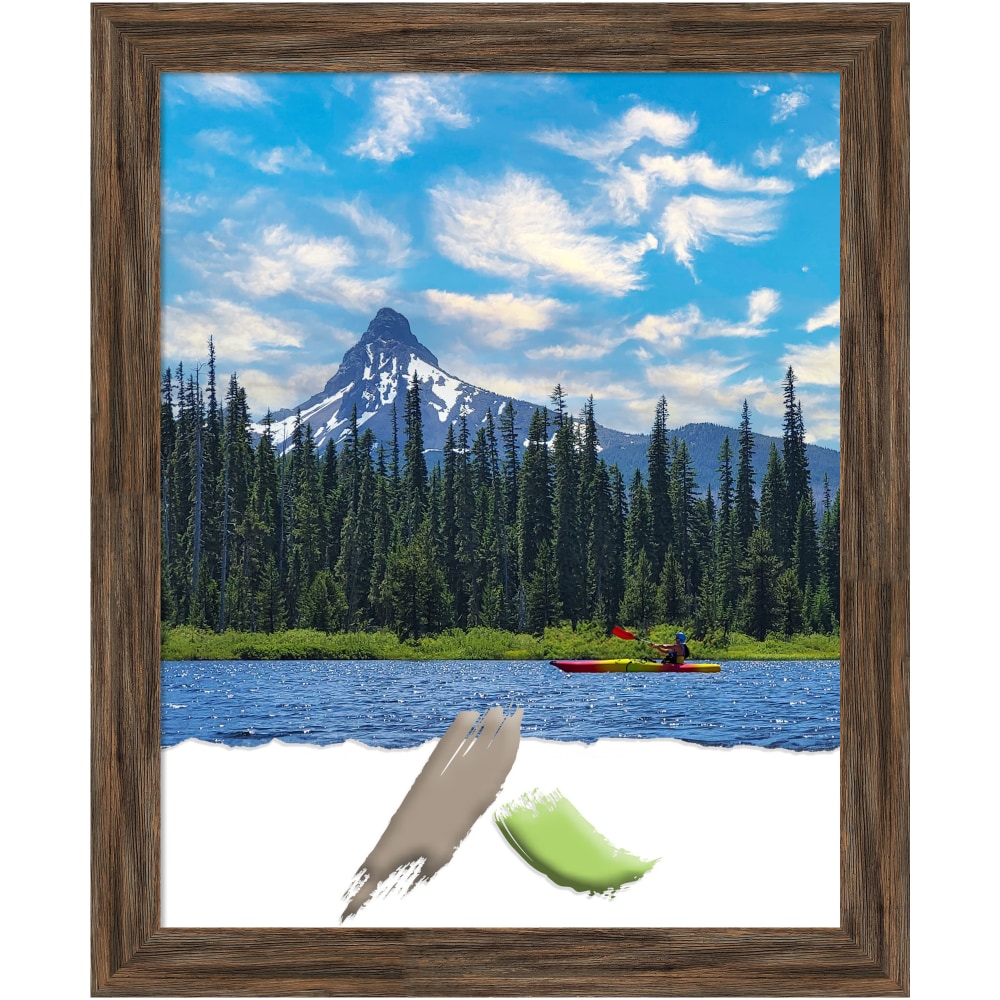 Amanti Art Regis Barnwood Wood Picture Frame, 19in x 23in, Opening Size 16in x 20in, Mocha MPN:A42708297281