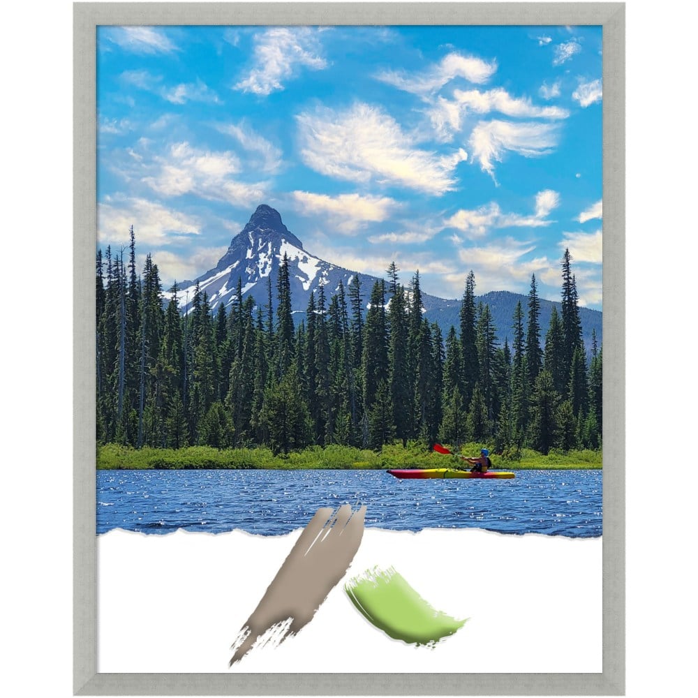 Amanti Art Wood Picture Frame, Opening Size 22in x 28in, 24in x 30in, Silver Leaf MPN:A42708298104