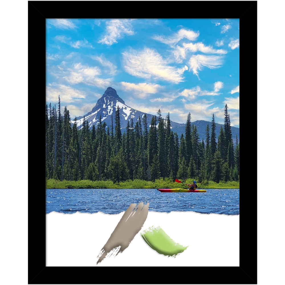 Amanti Art Basic Narrow Wood Picture Frame, 25in x 31in, Opening Size 22in x 28in, Black MPN:A42708298251