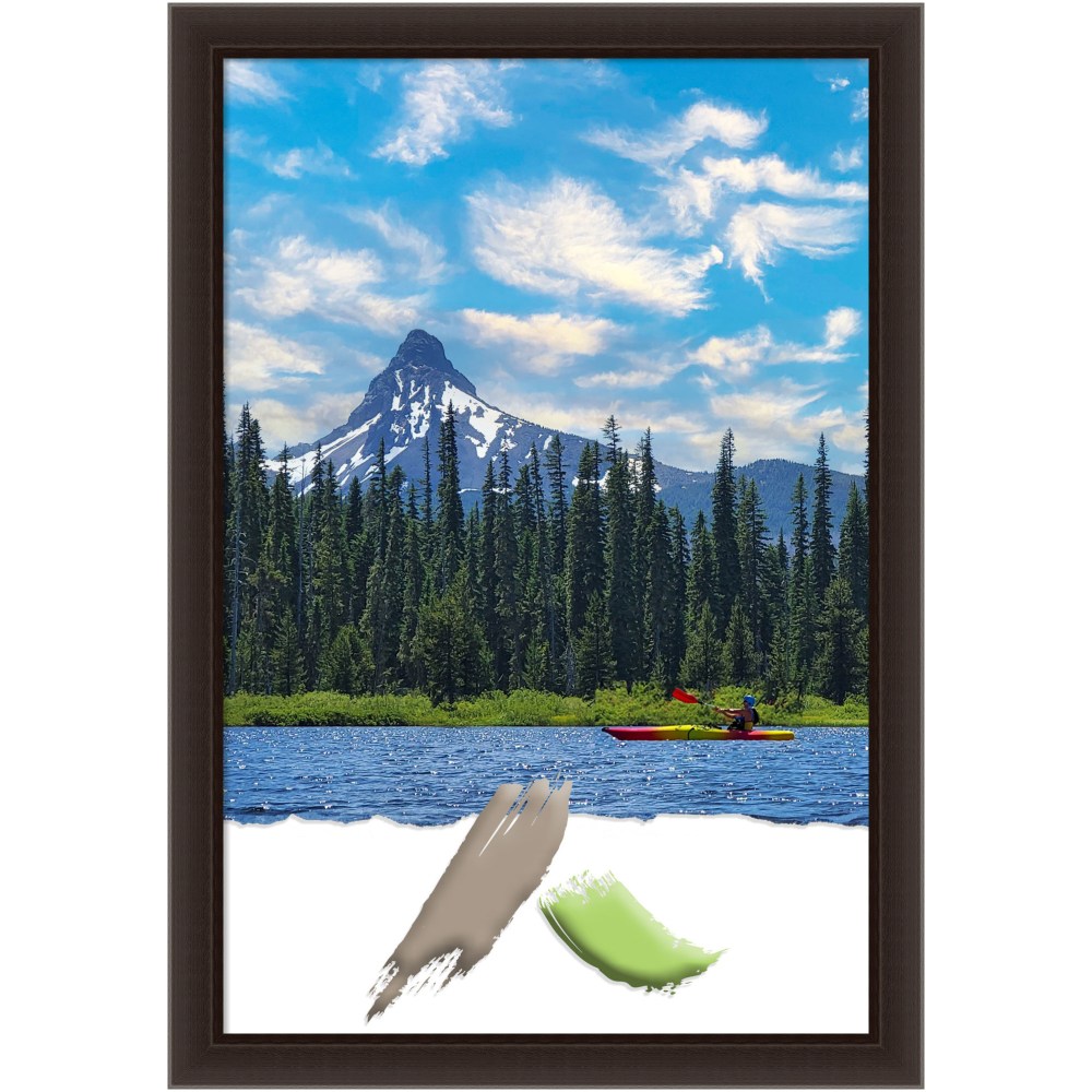 Amanti Art Romano Narrow Wood Picture Frame, 28in x 40in, Opening Size 24in x 36in, Espresso MPN:A42708298337