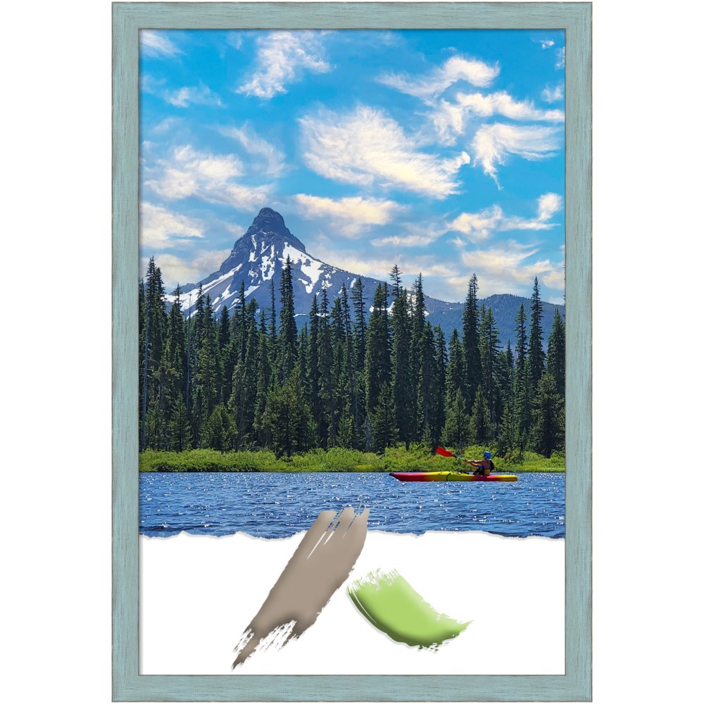 Amanti Art Wood Picture Frame, Opening Size 24in x 36in, 26in x 38in, Sky Blue Rustic MPN:A42708298350