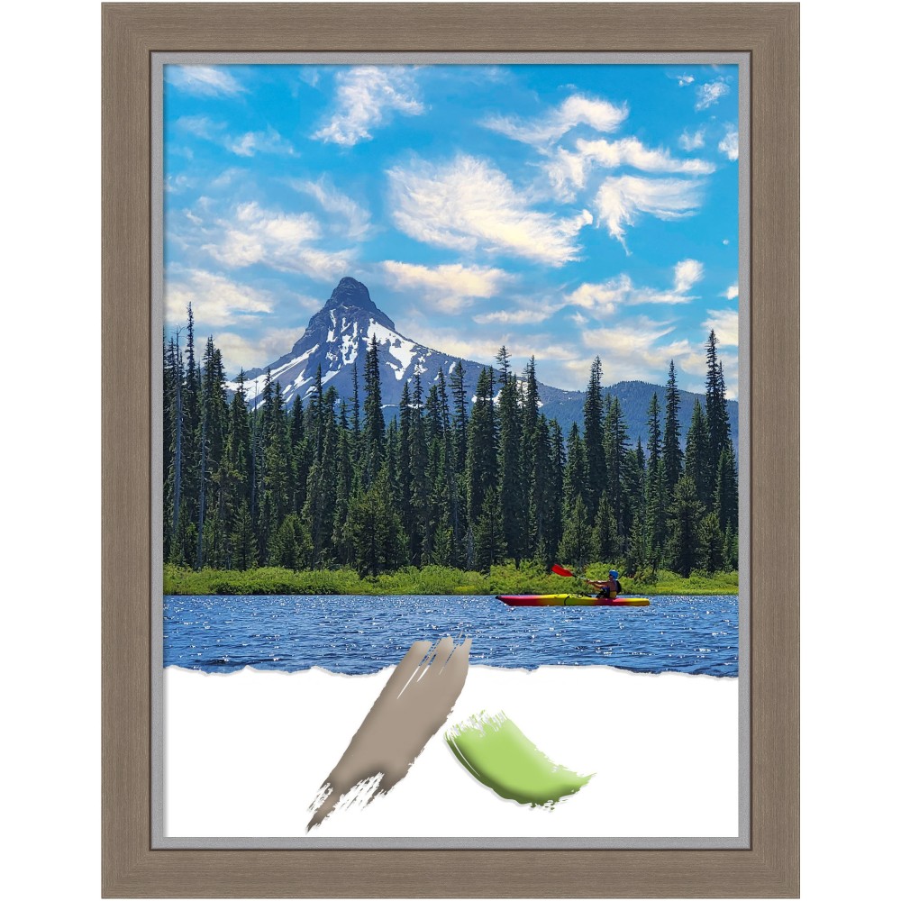 Amanti Art Eva Picture Frame, Narrow, 21in x 27in, Opening Size 18in x 24in, Brown MPN:A42708299121