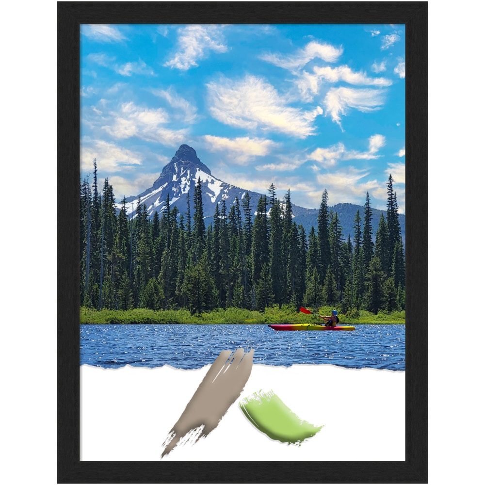 Amanti Art Grace Narrow Picture Frame, 20in x 26in, Opening Size 18in x 24in, Brushed Metallic Black MPN:A42708299137