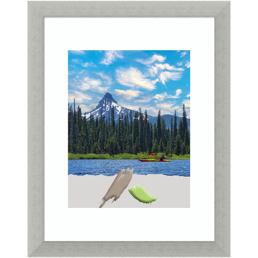 Amanti Art Leaf Wood Picture Frame, Opening Size 13in x 16in (Matted To 11in x 14in), Silver MPN:A42708300859