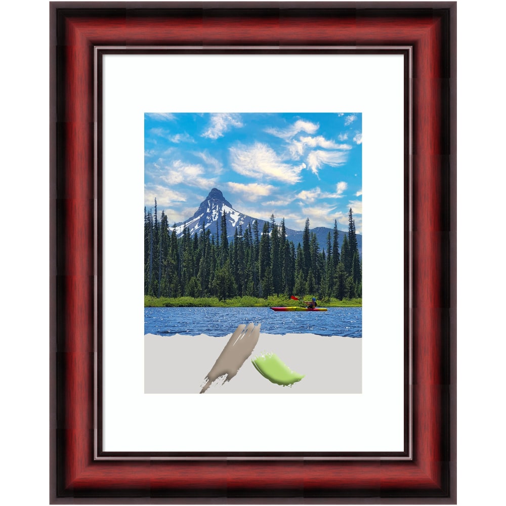 Amanti Art Rubino Wood Picture Frame, Opening Size 14in x 17in (Matted To 11in x 14in), Cherry Scoop MPN:A42708300872