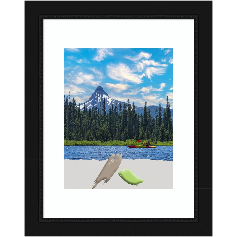 Amanti Art Narrow Picture Frame, Opening Size 11in x 14in, Matted To 8in x 10in, 13in x 16in, Avon Black MPN:A42708300969