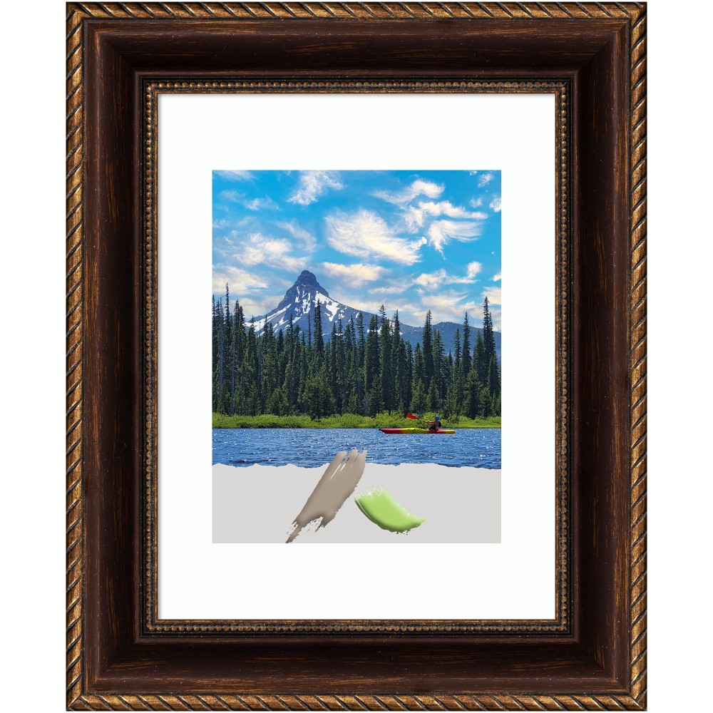 Amanti Art Corded Picture Frame, 15in x 18in, Opening Size 11in x 14in (Matted To 8in x 10in), Bronze MPN:A42708301008
