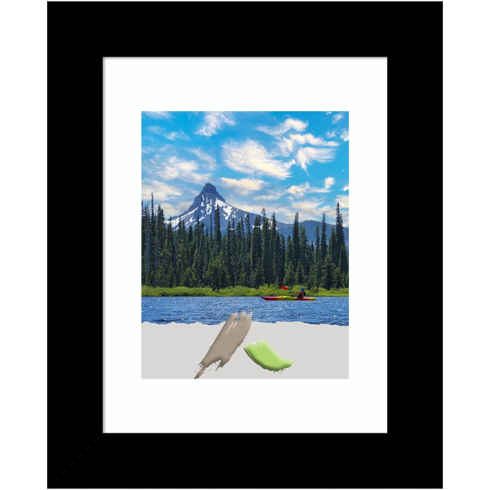 Amanti Art Picture Frame, 14in x 17in, Opening Size 11in x 14in (Matted To 8in x 10in), Brushed Black MPN:A42708301058