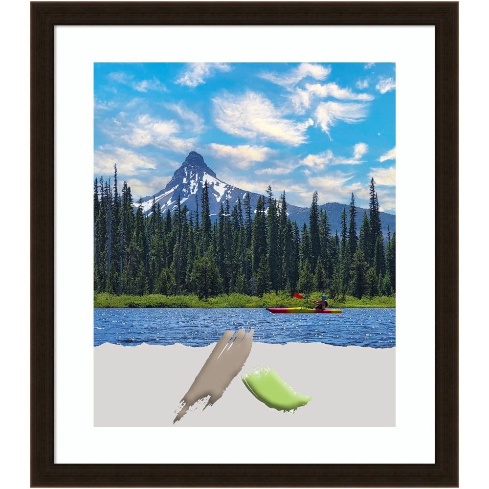 Amanti Art Wood Picture Frame, Opening Size 20in x 24in, Matted To 16in x 20in, 22in x 26in, Espresso Brown MPN:A42708301119