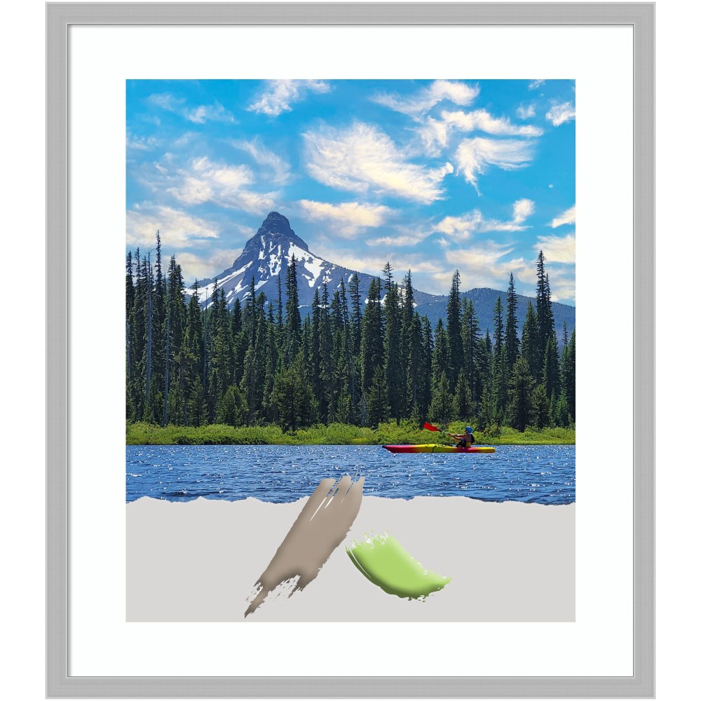 Amanti Art Hera Picture Frame, 25in x 21in, Opening Size 20in x 24in (Matted To 16in x 20in), Chrome MPN:A42708301184