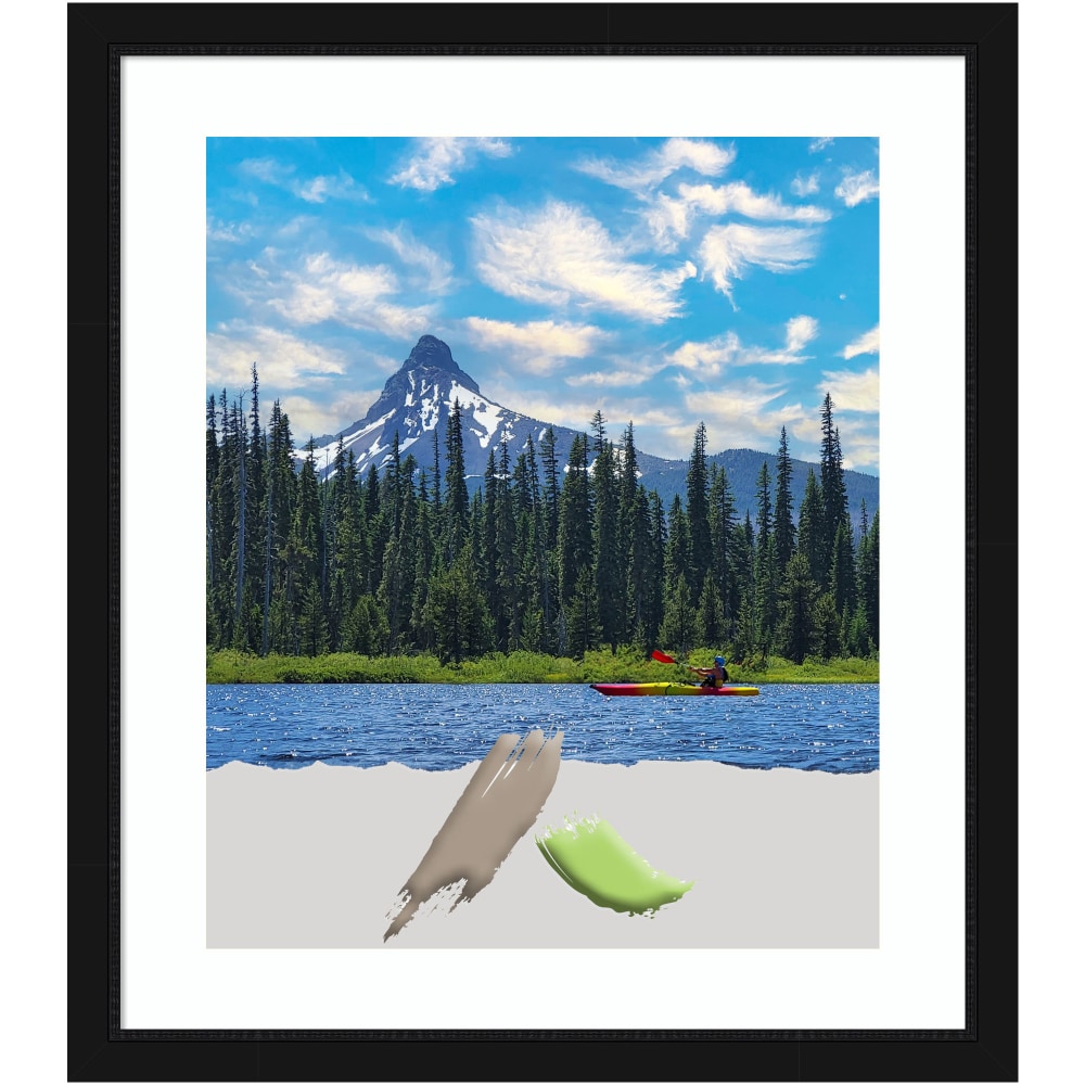 Amanti Art Narrow Picture Frame, Opening Size 20in x 24in, Matted To 16in x 20in, 22in x 26in, Avon Black MPN:A42708301190
