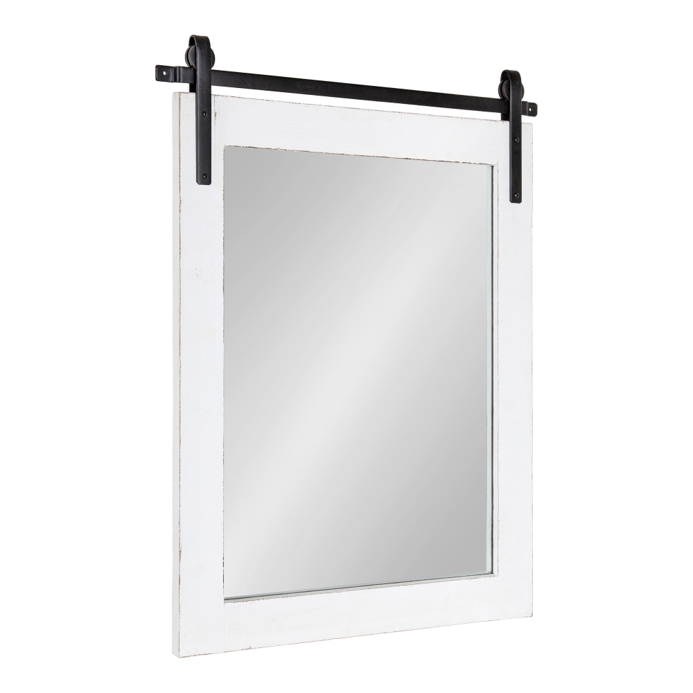 Uniek Kate And Laurel Cates Rectangle Mirror, 30-1/4inH x 24inW x 1-1/4inD, White MPN:216797