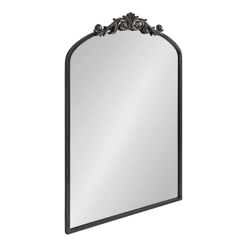 Uniek Kate And Laurel Arendahl Arched Mirror, 36inH x 24inW x 1-1/4inD, Black MPN:220472