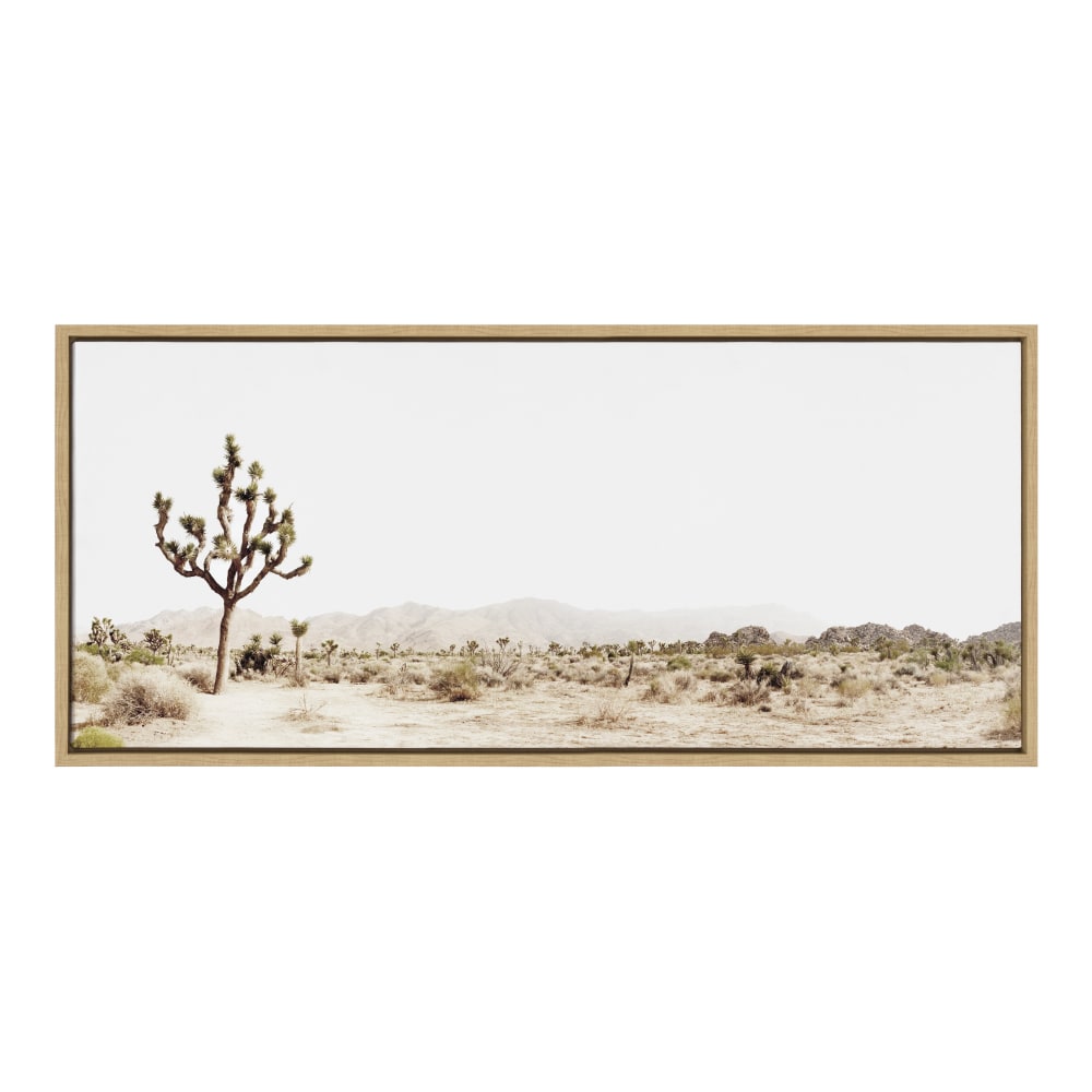 Uniek Kate And Laurel Sylvie Framed Canvas Wall Art, 18in x 40in, Lone Joshua Tree MPN:221863