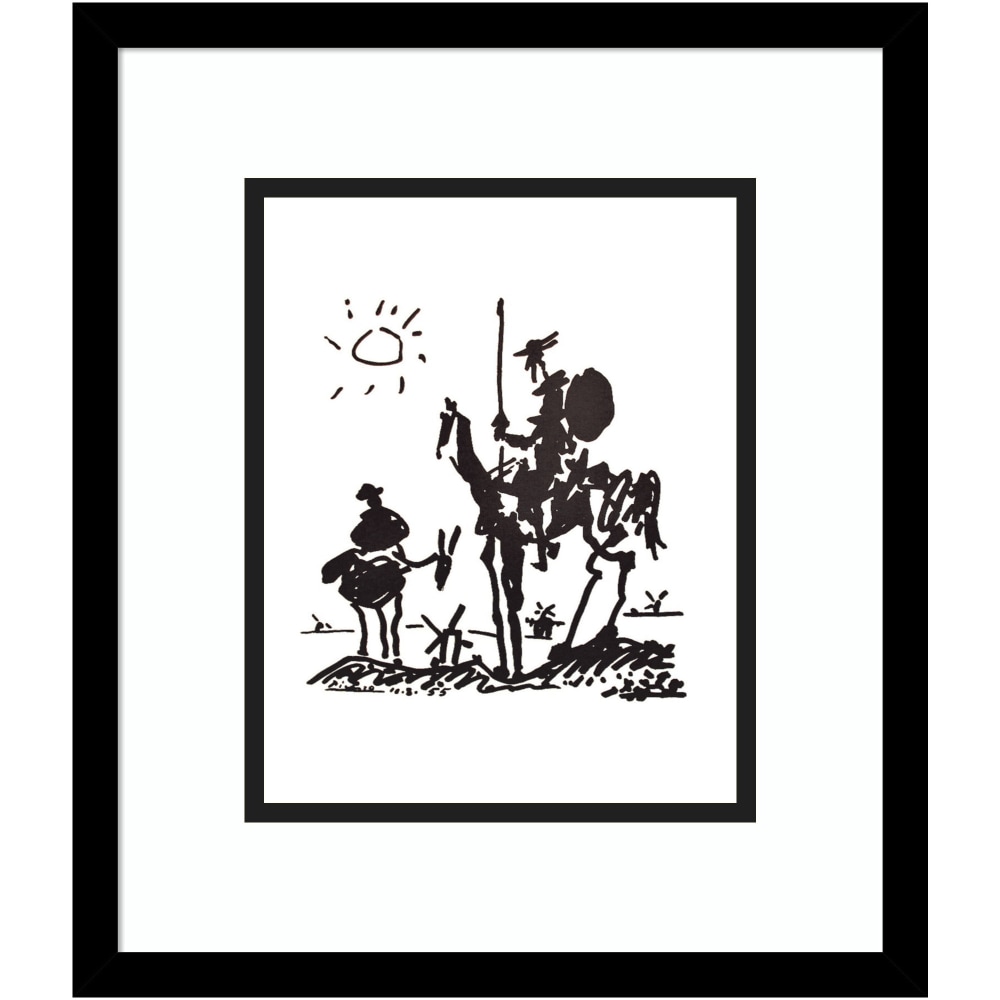 Amanti Art Don Quixote by Pablo Picasso Wood Framed Wall Art Print, 16inH x 14inW, Black MPN:A42704404890
