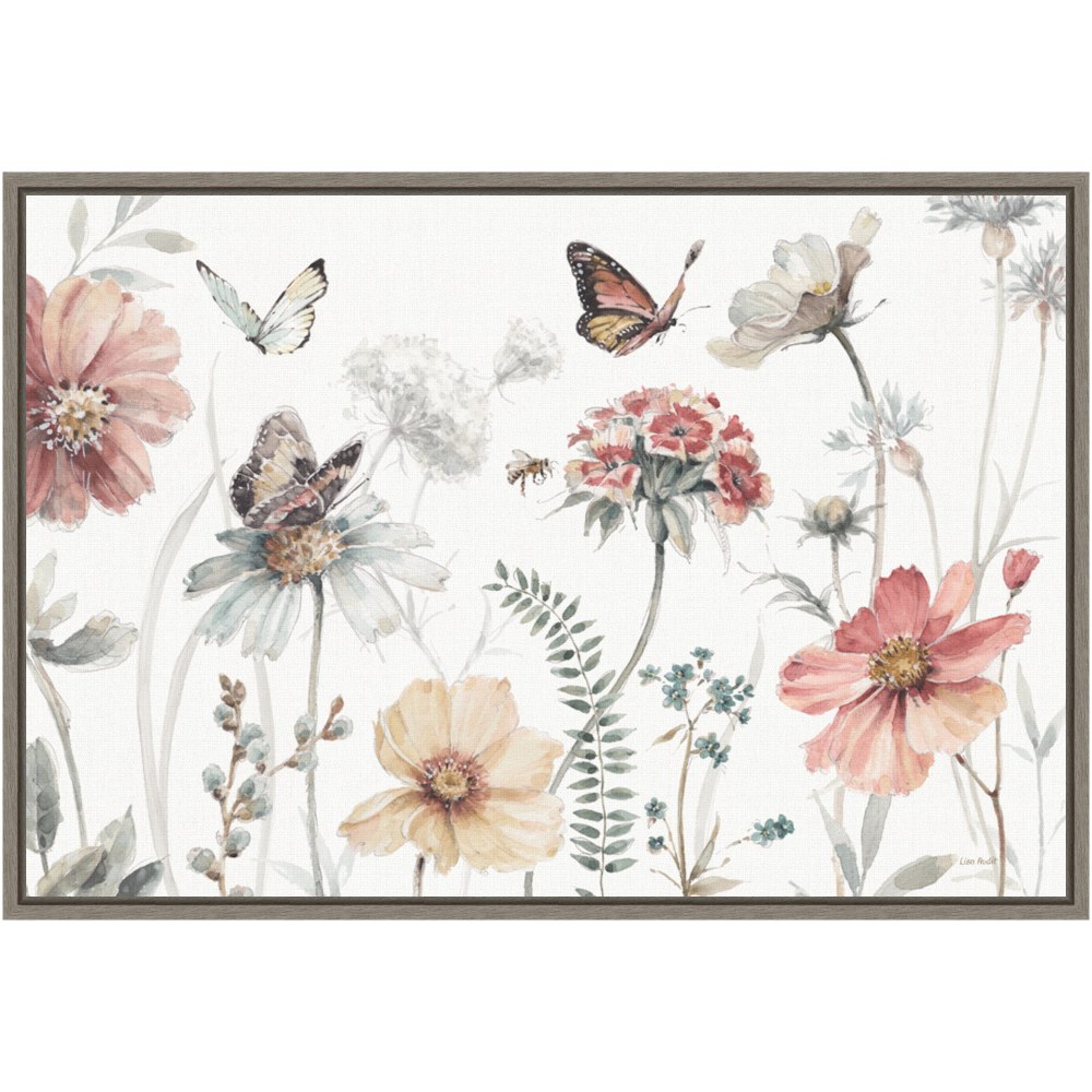 Amanti Art A Country Weekend I by Lisa Audit Framed Canvas Wall Art Print, 16inH x 23inW, Graywash MPN:A42704675297