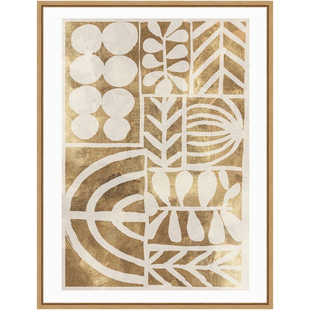 Amanti Art Botanic Print Beige by Tom Reeves Framed Canvas Wall Art Print, 24inH x 18inW, Maple MPN:A42704833565