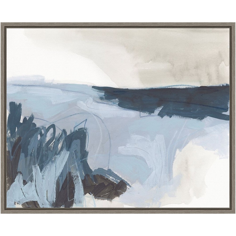 Amanti Art Sea Shading II Beach by June Erica Vess Framed Canvas Wall Art Print, 16inH x 20inW, Greywash MPN:A42705340138