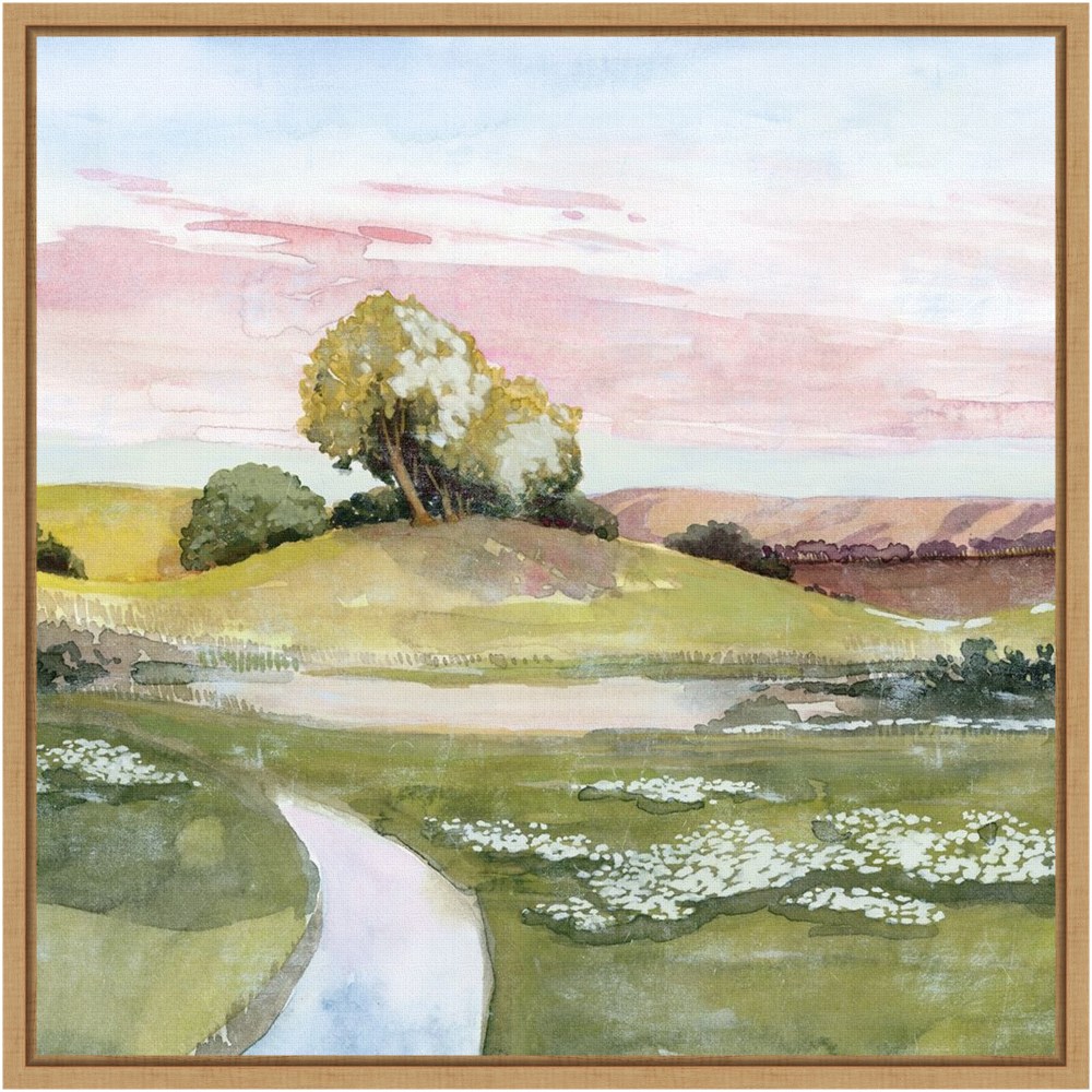 Amanti Art Eastern Light Landscape I by Grace Popp Framed Canvas Wall Art Print, 16inH x 16inW, Maple MPN:A42705375770
