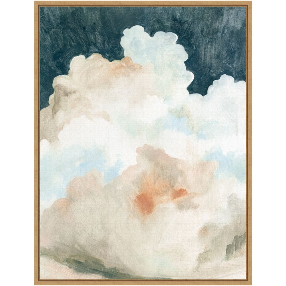 Amanti Art Dark Cumulus Clouds II by Emma Caroline Framed Canvas Wall Art Print, 24inH x 18inW, Maple MPN:A42705376692
