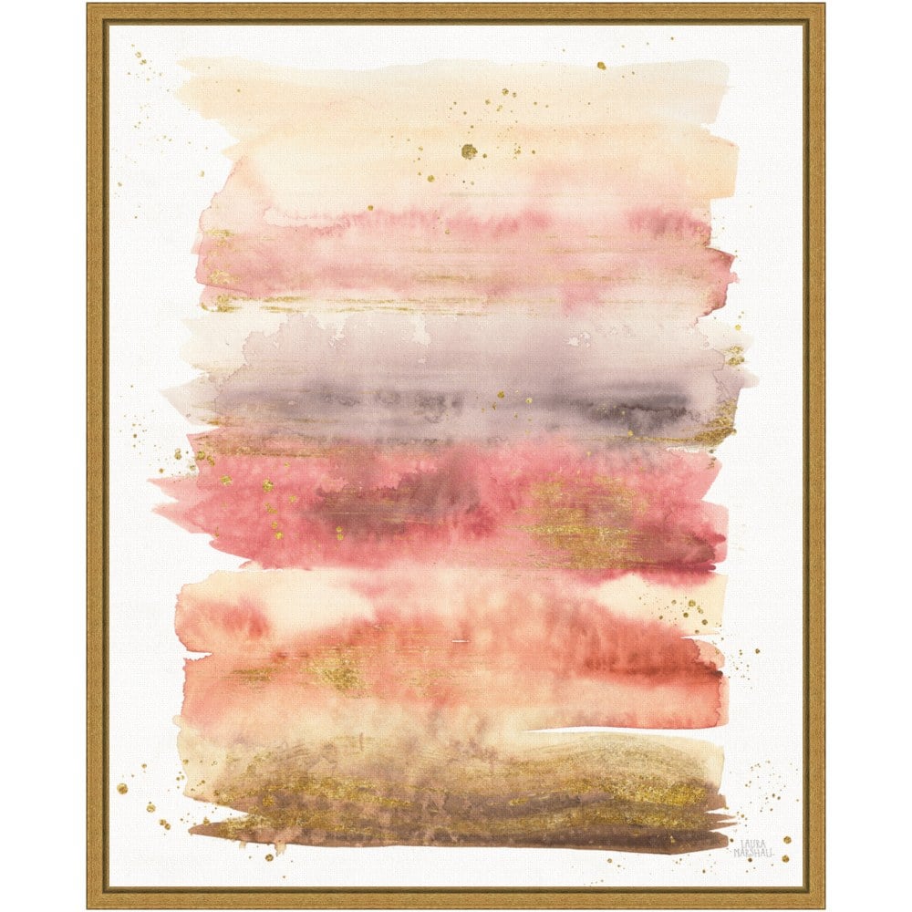 Amanti Art Desert Blooms Abstract I by Laura Marshall Framed Canvas Wall Art Print, 20inH x 16inW, Gold MPN:A42705376781