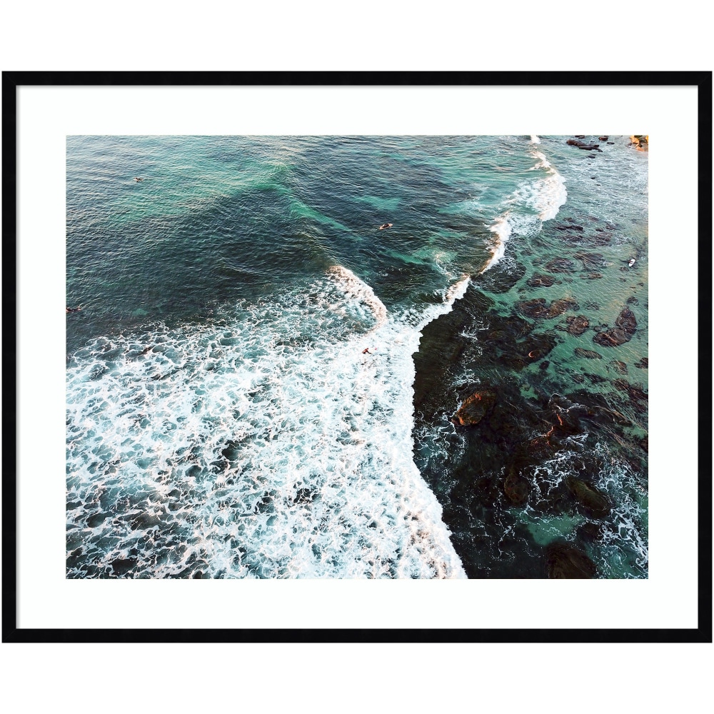 Amanti Art La Jolla 3 by Rachel Dowd Wood Framed Wall Art Print, 41inW x 33inH, Black MPN:A42705458020