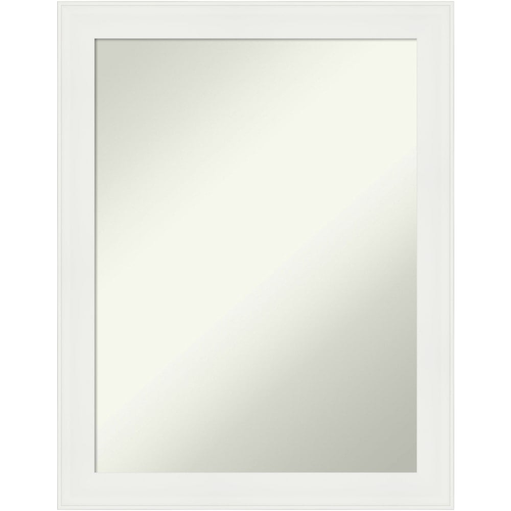Amanti Art Narrow Non-Beveled Rectangle Framed Bathroom Wall Mirror, 27-1/2in x 21-1/2in, Vanity White MPN:A42705545666