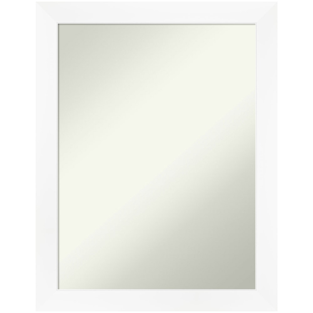 Amanti Art Narrow Non-Beveled Rectangle Framed Bathroom Wall Mirror, 27-1/4in x 21-1/4in, Cabinet White MPN:A42705545667